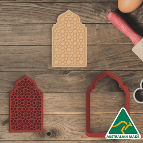 Mosque Silhouette Pattern Cookie Cutter and Embosser Stamp